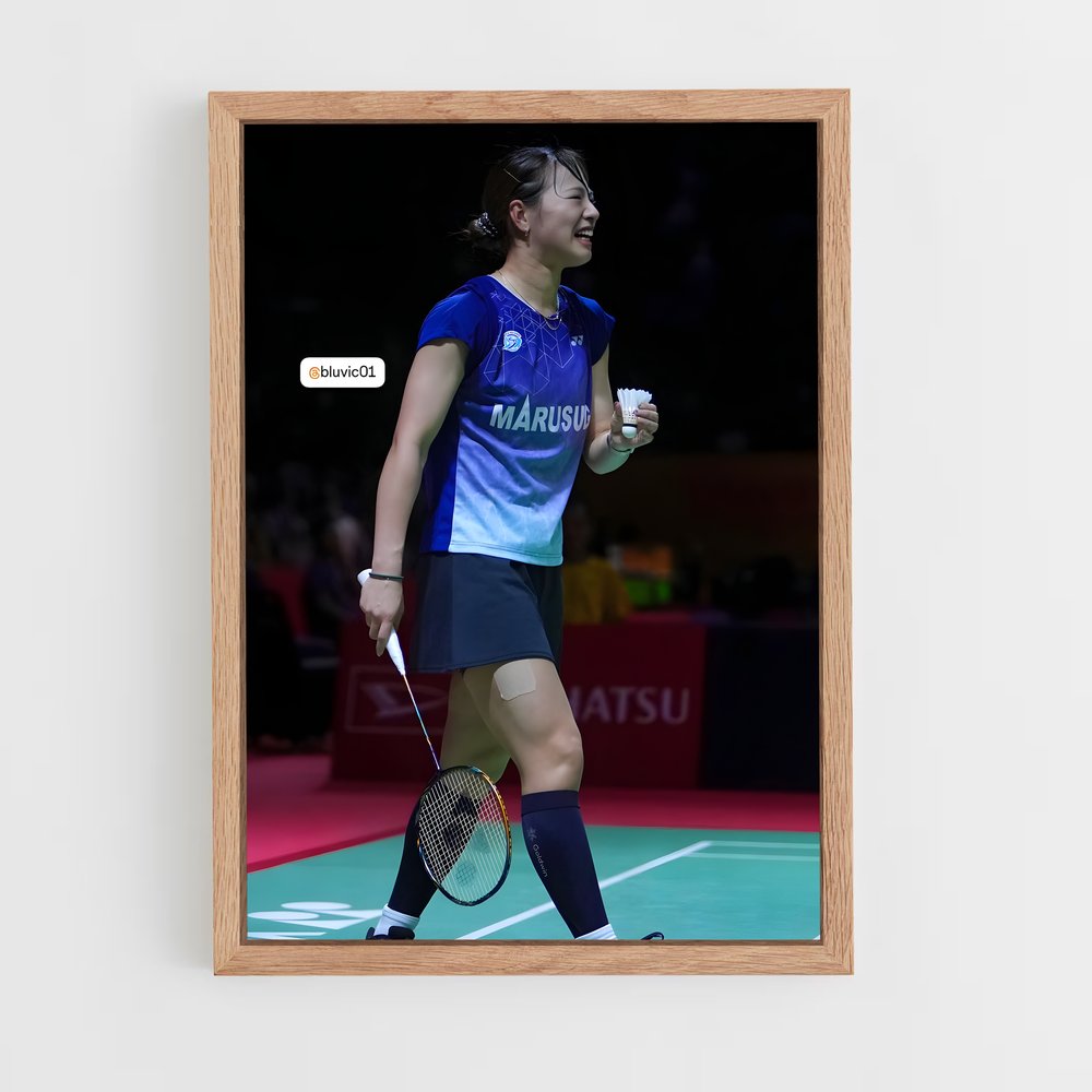 Poster Yuki fukushima gracieux – affiche Badminton (vue 4)